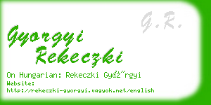 gyorgyi rekeczki business card